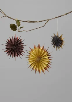 Christmas Decorations-TOAST Hanging Lokta Paper Star Set Multi