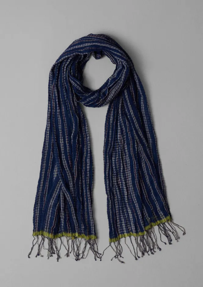 Hats, Scarves & Gloves-TOAST Harmony Stripe Hand Woven Scarf Delft