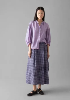 Shirts|Tops & Tees-TOAST Harmony Stripe Hand Woven Mulmul Shirt Mauve