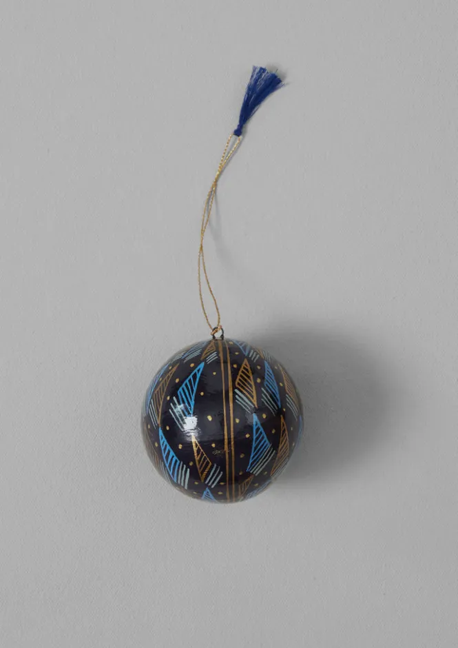 Christmas Decorations-TOAST Harp Hand Painted Bauble Midnight