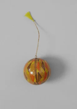 Christmas Decorations-TOAST Harp Hand Painted Bauble DarkOchre