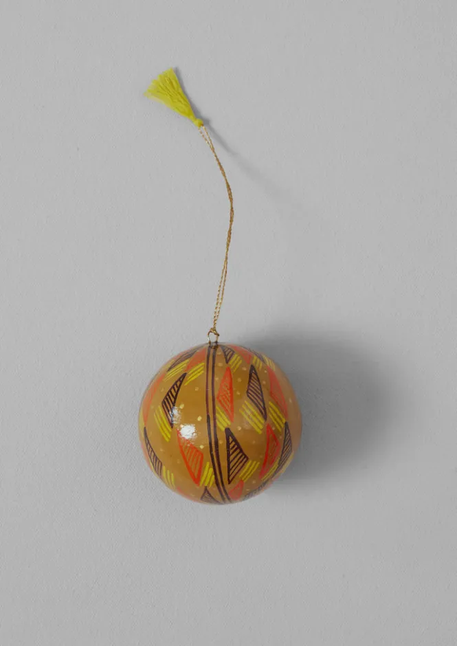 Christmas Decorations-TOAST Harp Hand Painted Bauble DarkOchre