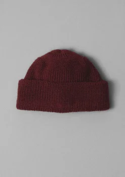 Hats, Scarves & Gloves-TOAST Heimat Mechanic Wool Hat Burgundy