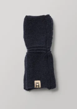 Hats, Scarves & Gloves-TOAST Heimat Wool Fingerless Gloves Ink