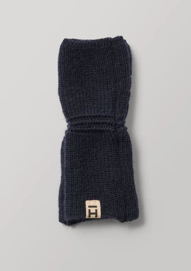 Hats, Scarves & Gloves-TOAST Heimat Wool Fingerless Gloves Ink
