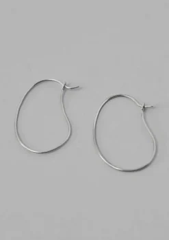 Jewellery-TOAST Helena Rohner Organic Hoop Earrings Silver