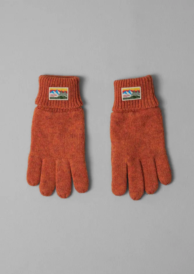Hats, Scarves & Gloves-TOAST Hestra Knitted Gloves BrickRed
