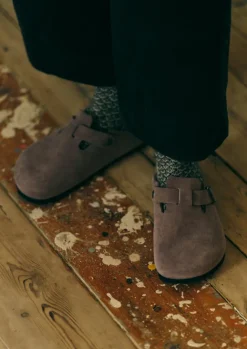 Socks & Tights-TOAST Honeycomb Stitch Wool Socks Putty/Kohl