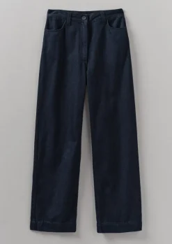 Denim|Workwear-TOAST Denim Slim Leg Trousers Indigo