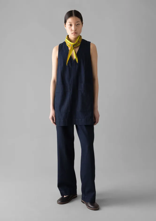 Denim|Workwear-TOAST Denim Slim Leg Trousers Indigo