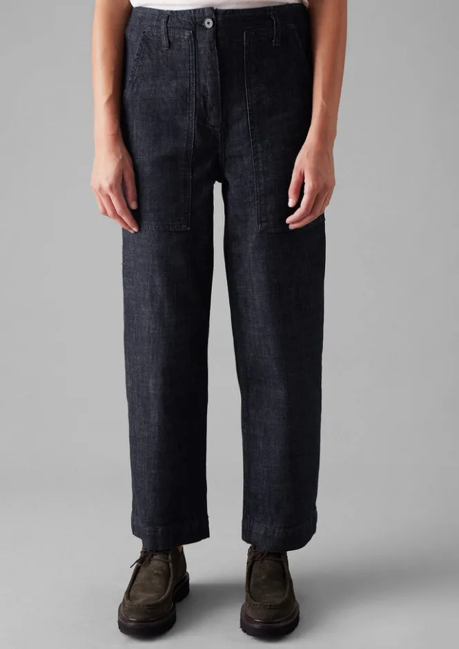 Denim|Workwear-TOAST Denim Workwear Trousers Indigo