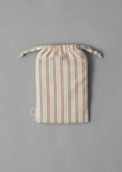 Textiles|Bed Linen-TOAST Ines Flannel Stripe Cotton Housewife Pillowcase Set Apricot/SoftBlue