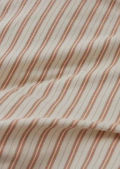 Textiles|Bed Linen-TOAST Ines Flannel Stripe Cotton Duvet Cover Apricot/SoftBlue