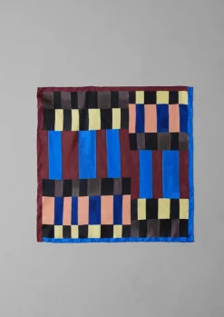 Hats, Scarves & Gloves-TOAST Isobel Harvey Silk Check Print Bandana Multi