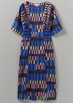 Dresses-TOAST Isobel Harvey Tie Waist Check Print Dress Multi