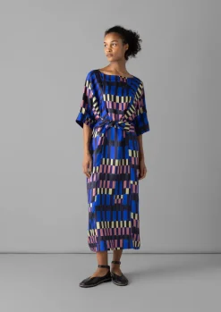 Dresses-TOAST Isobel Harvey Tie Waist Check Print Dress Multi