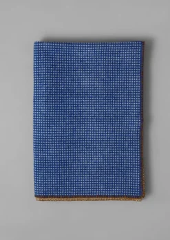 Textiles|Blankets & Throws-TOAST Jacquard Dot Wool Blanket Midnight/Ecru