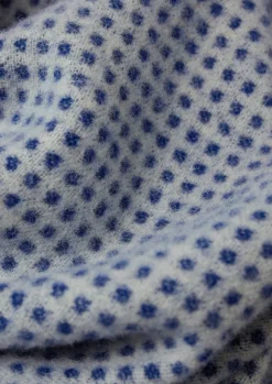 Textiles|Blankets & Throws-TOAST Jacquard Dot Wool Blanket Midnight/Ecru