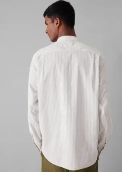 Workwear|Shirts-TOAST Jacquard Stripe Shirt ShaleStone