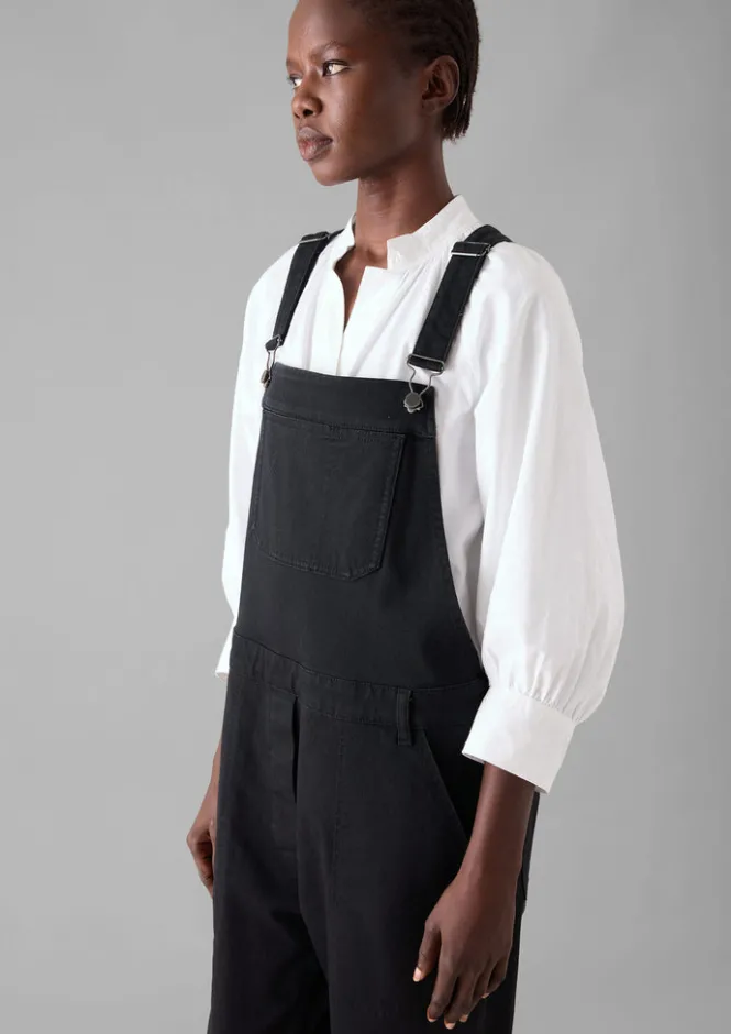 Denim|Jumpsuits-TOAST Jessa Denim Dungarees Black