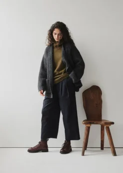 Trousers-TOAST Jude Check Wool Trousers SlateBlue
