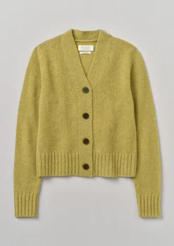 Knitwear-TOAST Kaia V-Neck Wool Cardigan Verbena