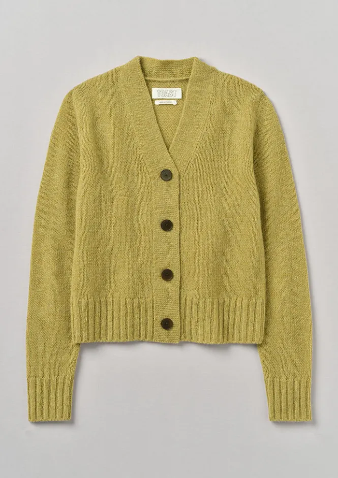 Knitwear-TOAST Kaia V-Neck Wool Cardigan Verbena