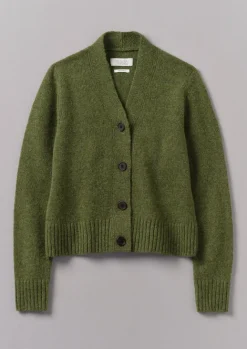 Knitwear-TOAST Kaia V-Neck Wool Cardigan DarkApple