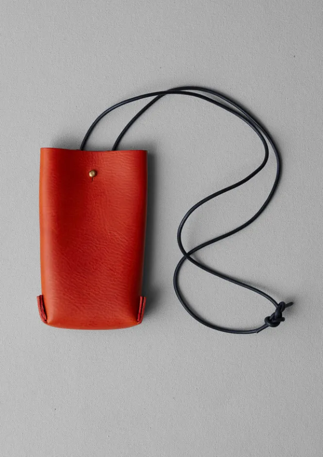 Bags & Belts-TOAST Kate Sheridan Jigsaw Leather Pouch Bag Orange