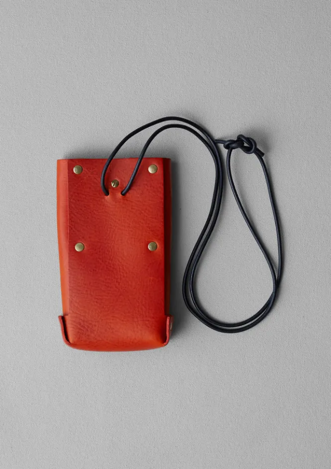 Bags & Belts-TOAST Kate Sheridan Jigsaw Leather Pouch Bag Orange