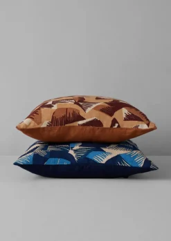 Textiles|Cushions & Covers-TOAST Kinetic Geo Linen Cushion Cover MixedBlues