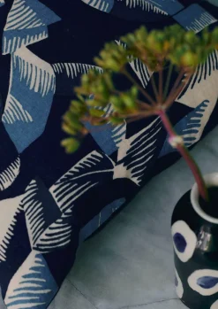 Textiles|Cushions & Covers-TOAST Kinetic Geo Linen Cushion Cover MixedBlues