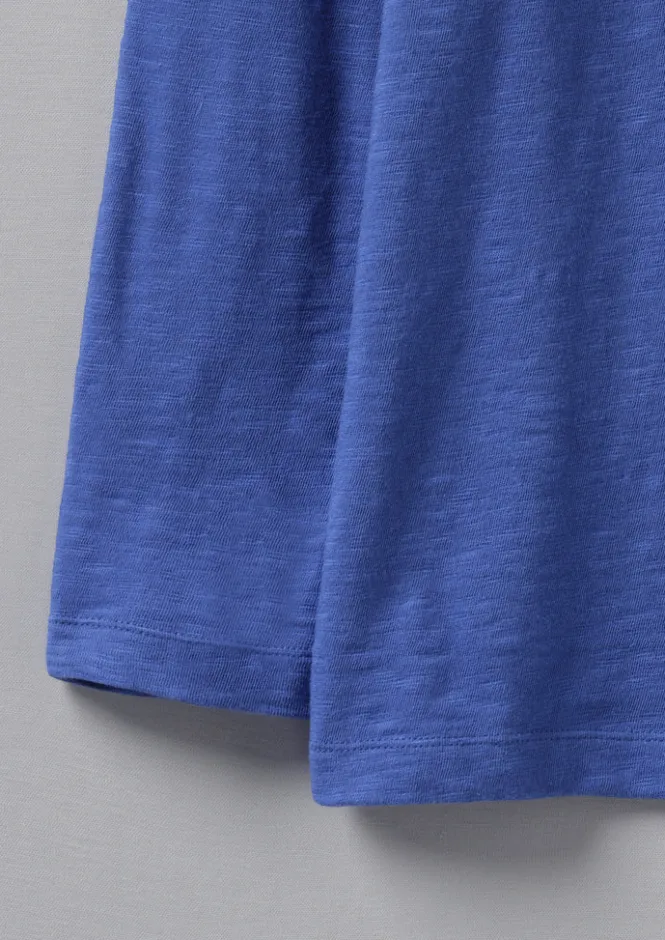 Jersey|Tops & Tees-TOAST Lia Garment Dyed Boat Neck Tee Cobalt