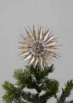 Christmas Decorations-TOAST Lokta Paper Star Tree Topper Silver/Gold
