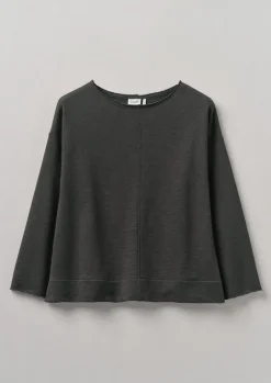 Loungewear|Tops & Tees-TOAST Loopback Jersey Sweater Charcoal