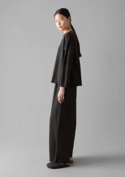 Loungewear|Tops & Tees-TOAST Loopback Jersey Sweater Charcoal