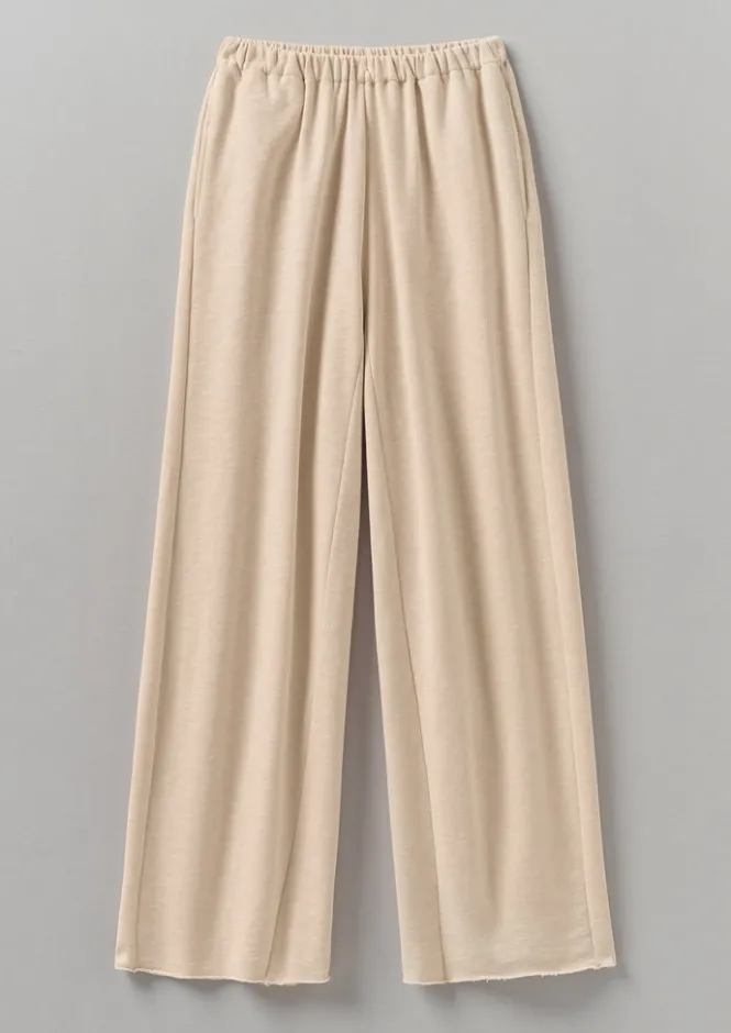 Jersey|Loungewear-TOAST Loopback Jersey Wide Leg Trousers Shell