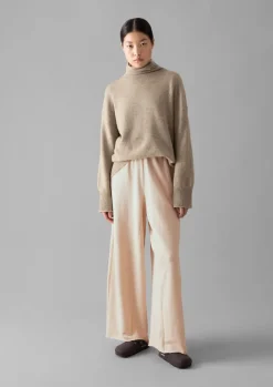 Jersey|Loungewear-TOAST Loopback Jersey Wide Leg Trousers Shell