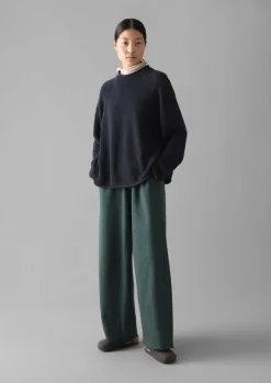 Jersey|Loungewear-TOAST Loopback Jersey Wide Leg Trousers Puck