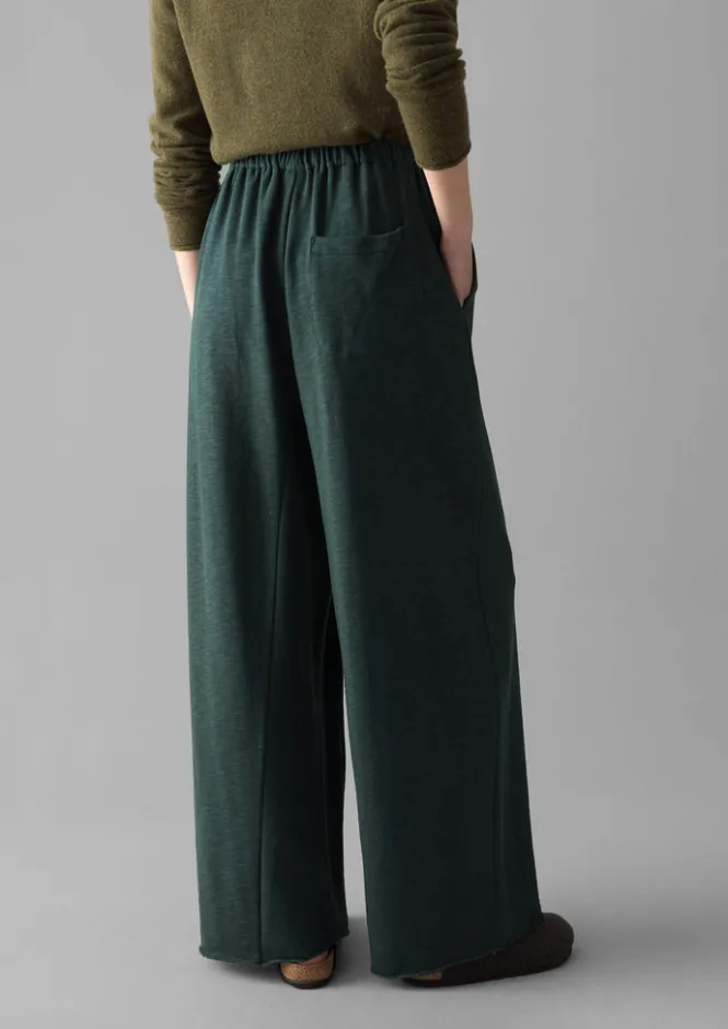 Jersey|Loungewear-TOAST Loopback Jersey Wide Leg Trousers Puck