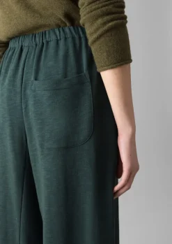 Jersey|Loungewear-TOAST Loopback Jersey Wide Leg Trousers Puck