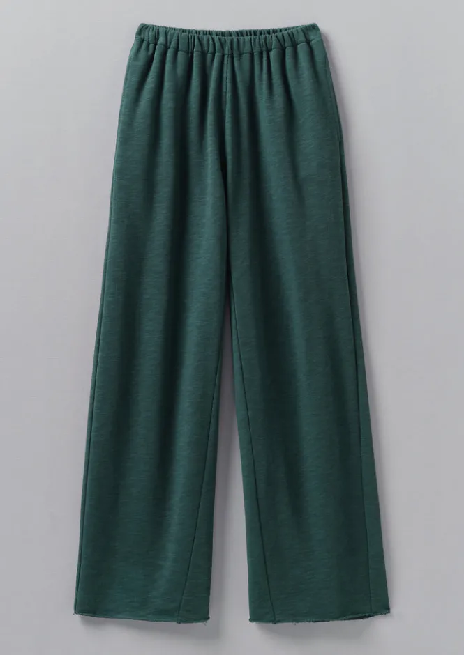 Jersey|Loungewear-TOAST Loopback Jersey Wide Leg Trousers Puck