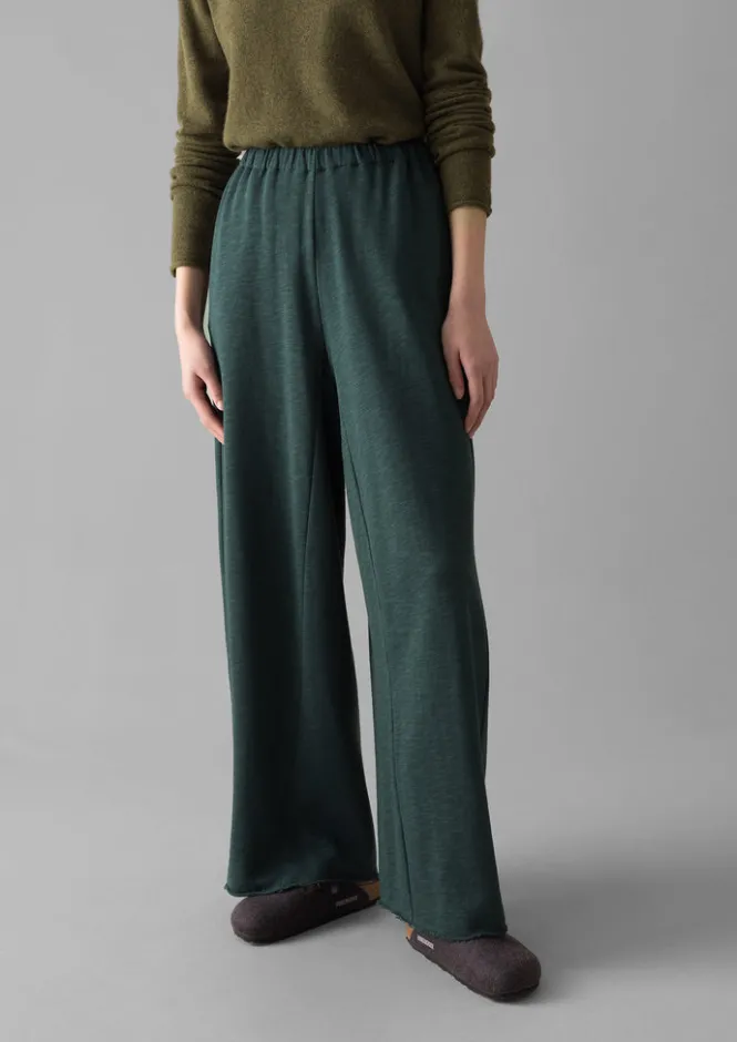 Jersey|Loungewear-TOAST Loopback Jersey Wide Leg Trousers Puck