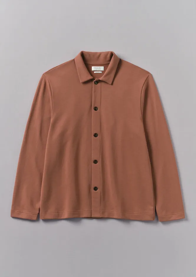 Tops & Tees|Shirts-TOAST Loopback Organic Cotton Jersey Shirt RedGranite