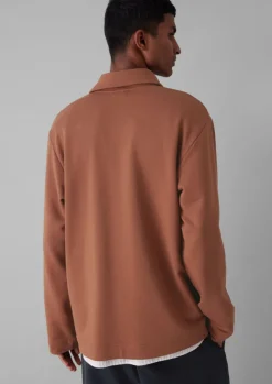 Tops & Tees|Shirts-TOAST Loopback Organic Cotton Jersey Shirt RedGranite