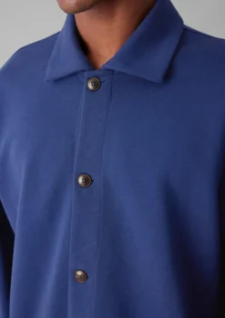 Tops & Tees|Shirts-TOAST Loopback Organic Cotton Jersey Shirt WorkwearBlue