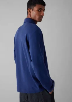 Tops & Tees|Shirts-TOAST Loopback Organic Cotton Jersey Shirt WorkwearBlue