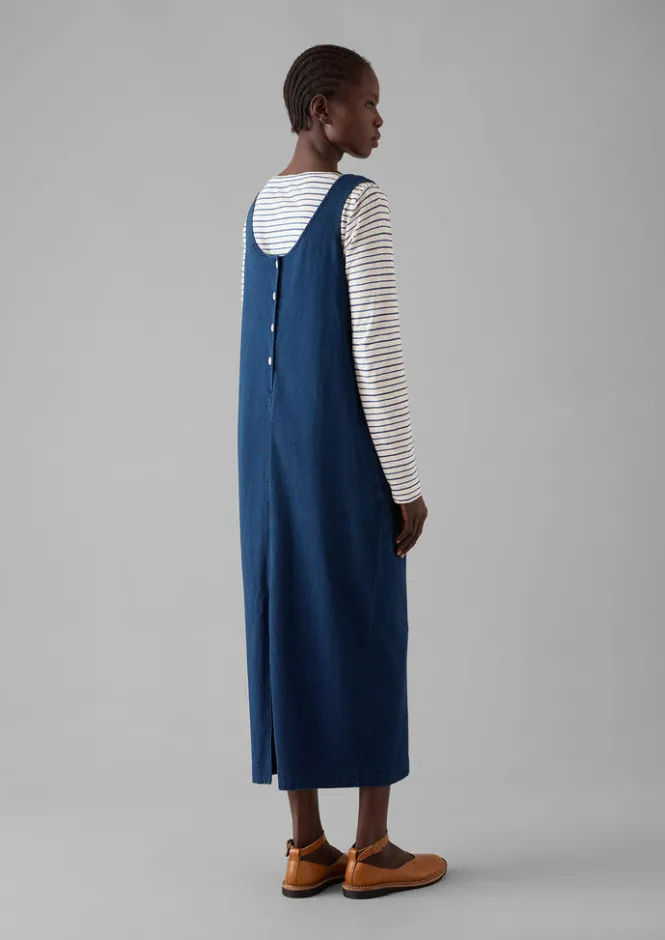 Loungewear|Dresses-TOAST Lydia Jersey Shift Dress WashedIndigo