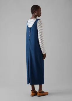 Loungewear|Dresses-TOAST Lydia Jersey Shift Dress WashedIndigo