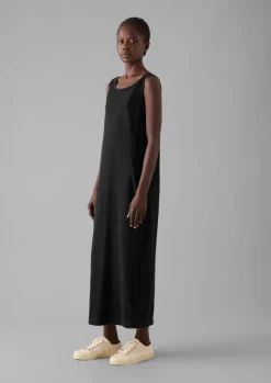 Loungewear|Dresses-TOAST Lydia Jersey Shift Dress WashedBlack